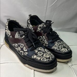 Kenzo Black and White Patterned Sneakers